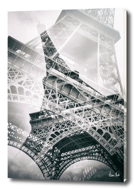 Eiffel Tower Double Exposure