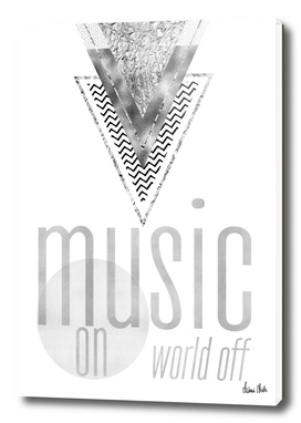 GRAPHIC ART Music on - World off | silver