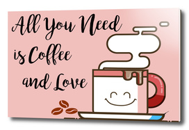 Coffee Poster 51 - Coffe and Love Pink