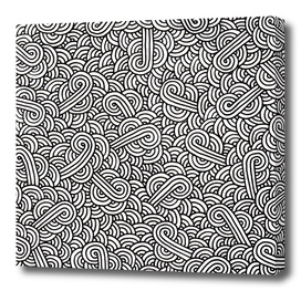 Black and white swirls doodle
