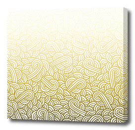 Gradient yellow and white swirls doodle