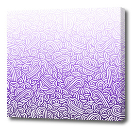 Gradient purple and white swirls doodle