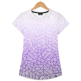 Gradient purple and white swirls doodle