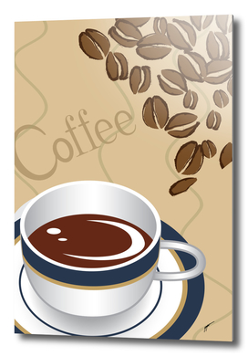 Coffee Poster 57 - White Cup Coffee