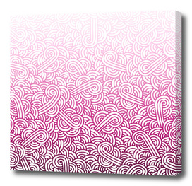 Gradient pink and white swirls doodle