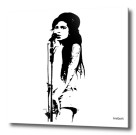 Amy Winehouse Stencil