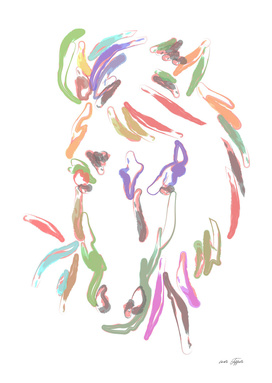 Horse head multicolor