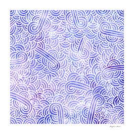 Lavender and white swirls doodle