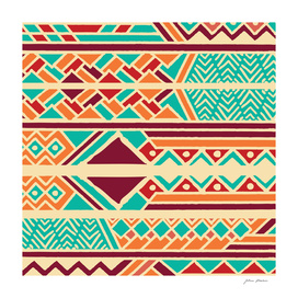 Tribal ethnic geometric pattern 038