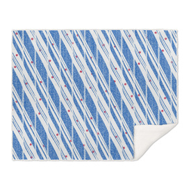 Candy Cane Blue Stripes Holiday Pattern