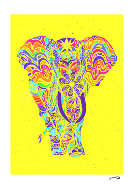 Not a circus #elephant #Yellow by #Bizzartino