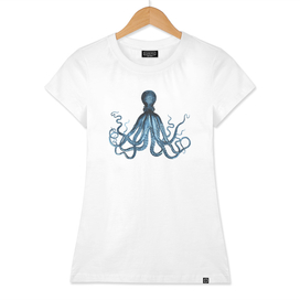 Blue Octopus Illustration