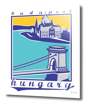 Budapest, Chain Bridge, Hungary, Magyar poster 2