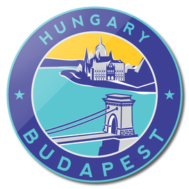 Budapest, Chain Bridge, Hungary, Magyar poster 2