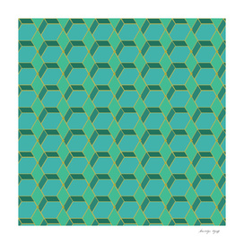 Blue and Green Hexagons #2