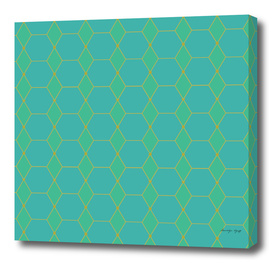 Blue and Green Hexagons