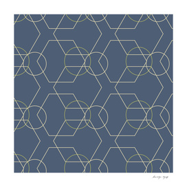 Blue Geo Hex and Circles