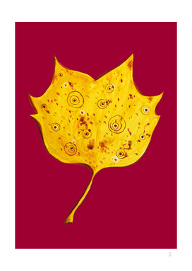 Fancy Watercolor Yellow Autumn Leaf