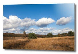 Beautiful clouded landscape at Het Leesten, Gelderland