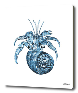 Blue Fish Nautical Illustration