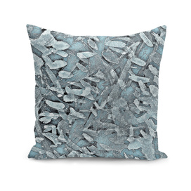 Ocean Tips Silver Blue Abstract