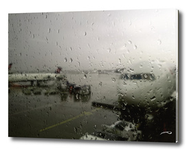 Storm at the airport by #Bizzartino