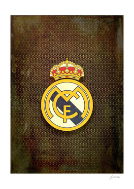 Real Madrid CF metal background