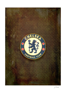 FC Chelsea metal background