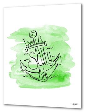 Live A Salty Life Green