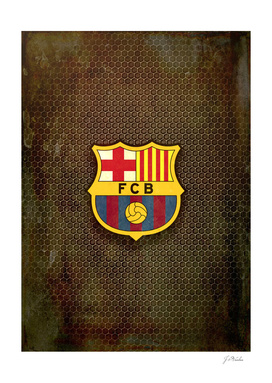 FC Barcelona metal background
