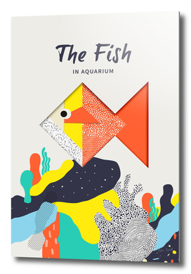 The fish in Aquarium Origami art