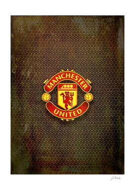 FC Manchester United metal background