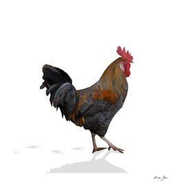 Polygonal Rooster chicken