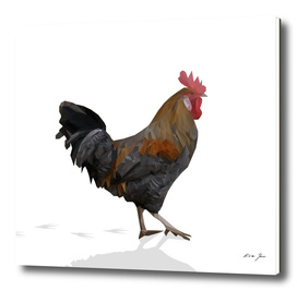 Polygonal Rooster chicken