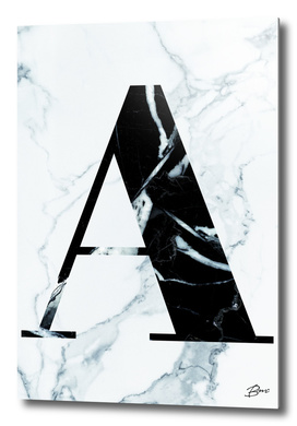 MONOGRAM MARBLE INITIAL A