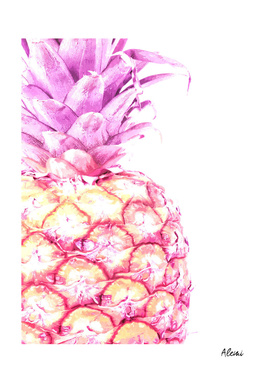 Violet Pineapple Illustration