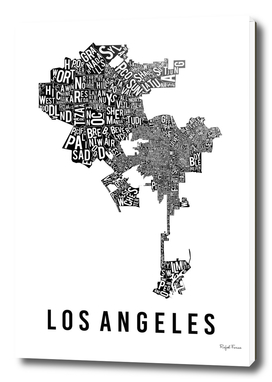 LOS ANGELES TYPOGRAPHIC MAP