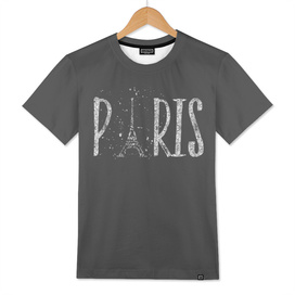 PARIS Typography | grey | silver splashes