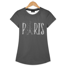 PARIS Typography | grey | silver splashes