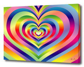Love Heart Colorful Rainbow Spectrum