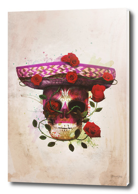 Mexican Skull with roses