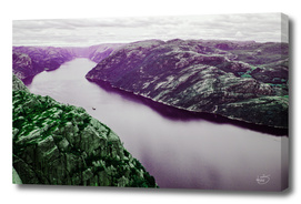 Violet fjord / mystical mountains