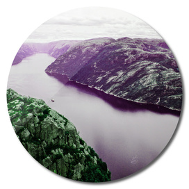 Violet fjord / mystical mountains