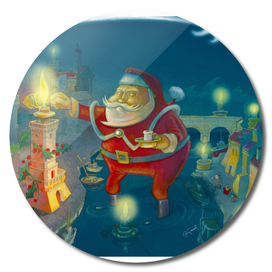 Santa Claus and the lighthouse