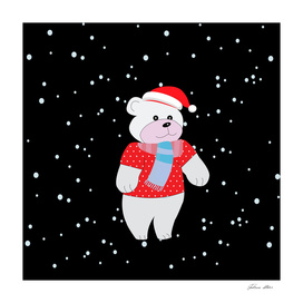 Christmas polar bear
