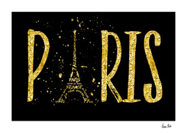 PARIS Typography | gold splashes