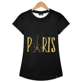 PARIS Typography | gold splashes
