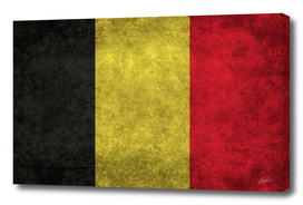 Flag of Belgium in Vintage retro