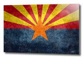 Arizona state flag in vintage retro style