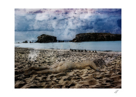 Flat Out Surreal Beach Nude Deekflo Sand Sculpture